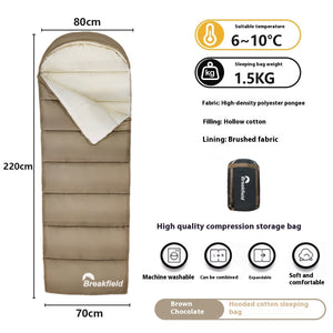 Experience Ultimate Comfort with Our Outdoor Camping Thickened Waterproof Cotton Sleeping Bag