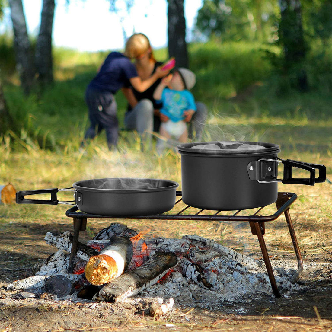 Camping Cooker Outdoor Teapot Picnic Pot Set