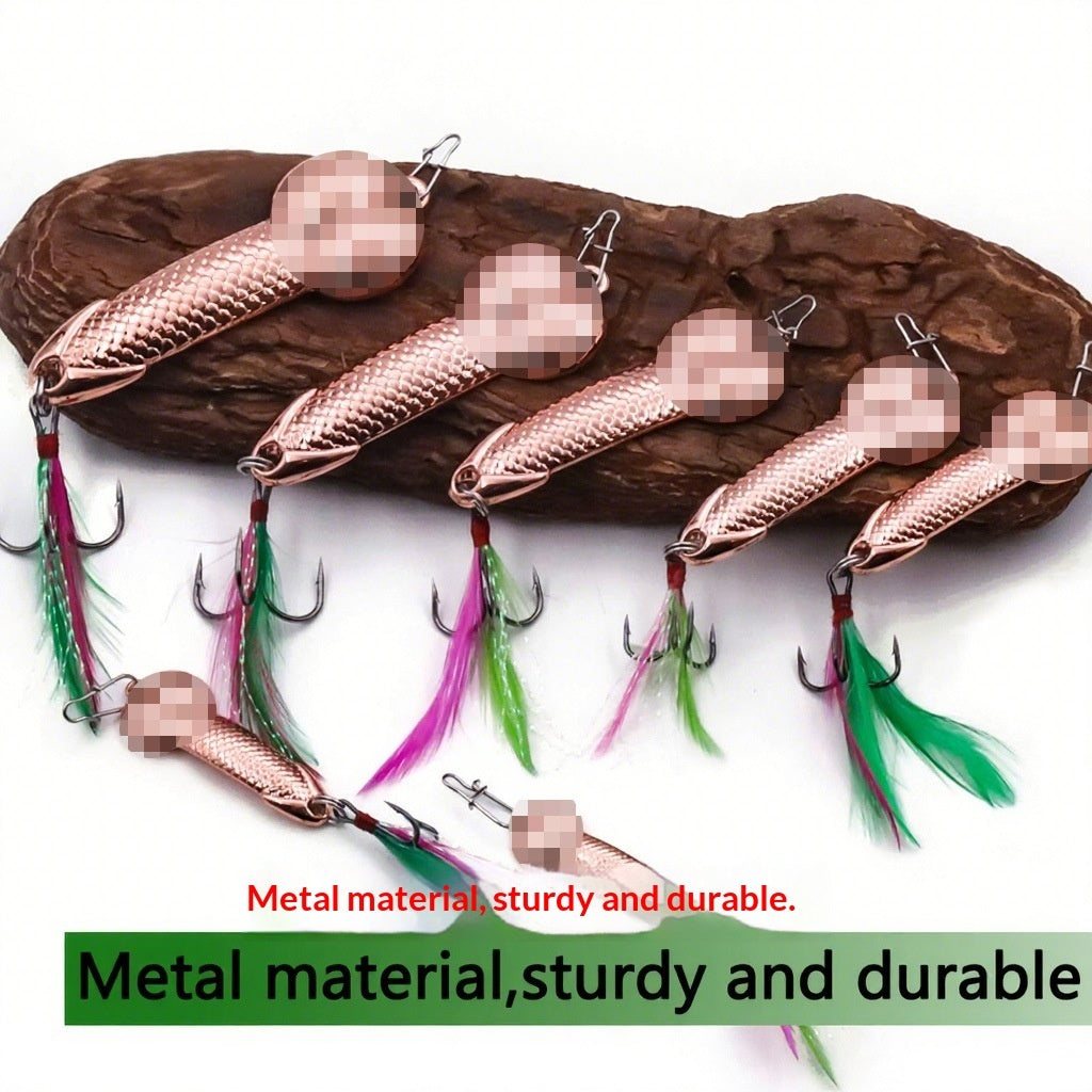 Metal JJ Sequin Lure Bait Rose Gold And Gun Black