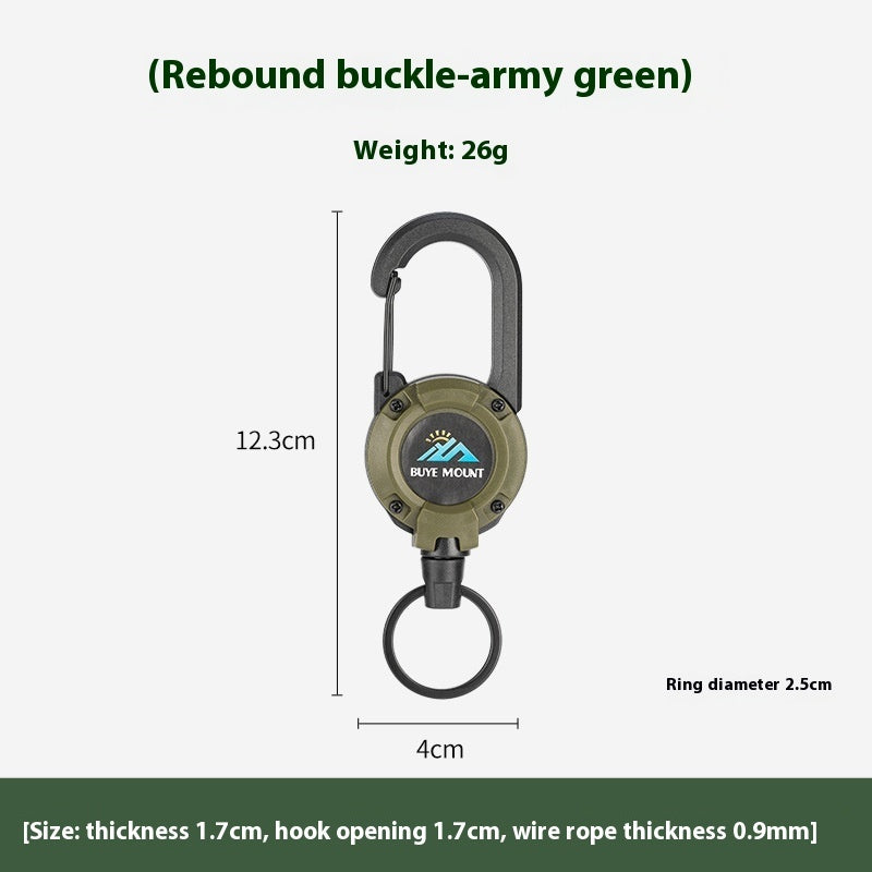 Tactical Easy Pull Retractable Buckle for Outdoor Camping