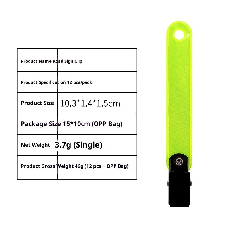Outdoor Archery Fluorescent Ribbon Clip PVC Road Sign Clip