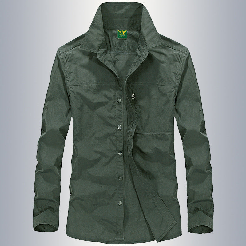 Outdoor Hiking Long-sleeved Loose Quick-drying Shirt
