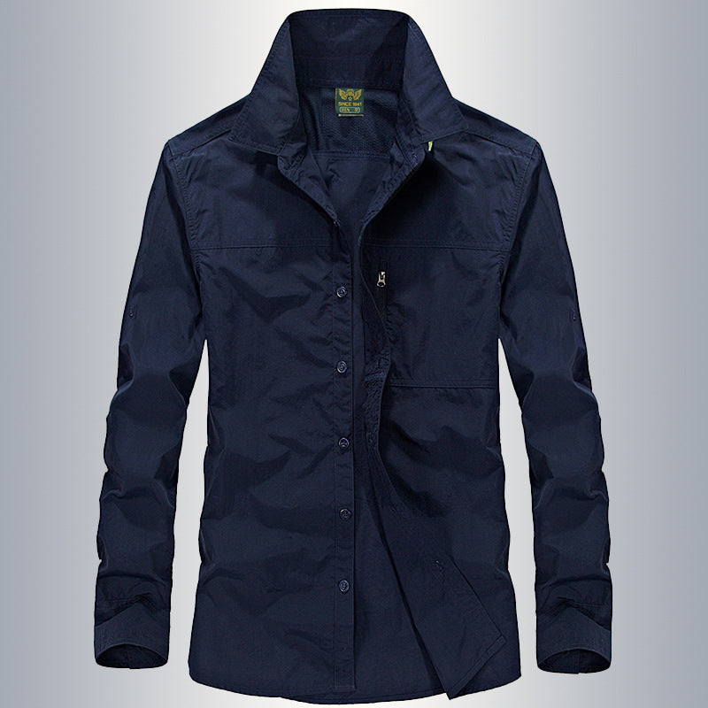 Outdoor Hiking Long-sleeved Loose Quick-drying Shirt