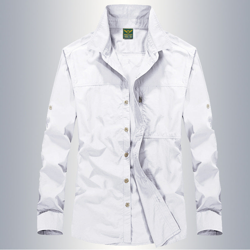 Outdoor Hiking Long-sleeved Loose Quick-drying Shirt