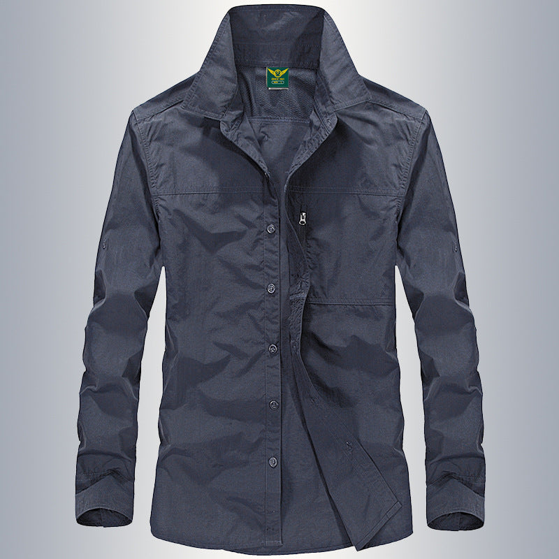 Outdoor Hiking Long-sleeved Loose Quick-drying Shirt