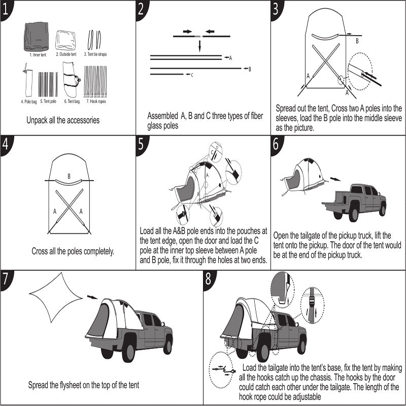 Multi-function Tent For Outdoor Truck bed