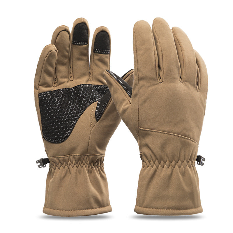 Outdoor winter sports plus velvet padded ski gloves