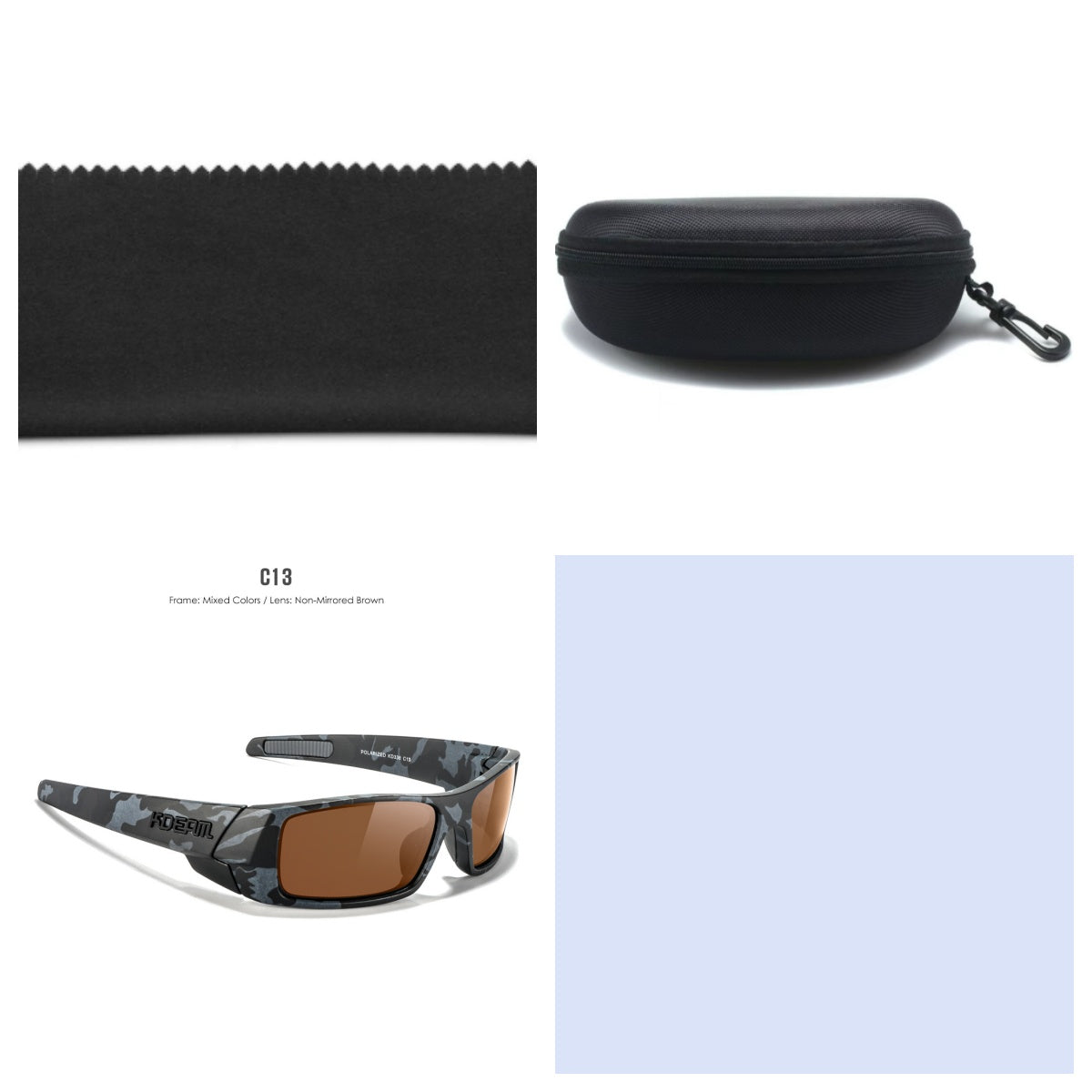 New Outdoor Sports Polarized Sunglasses Square Versatile Eye Protection Colorful Sunglasses