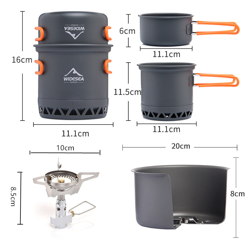 Widesea Outdoor Cookware Set Heat-Collecting