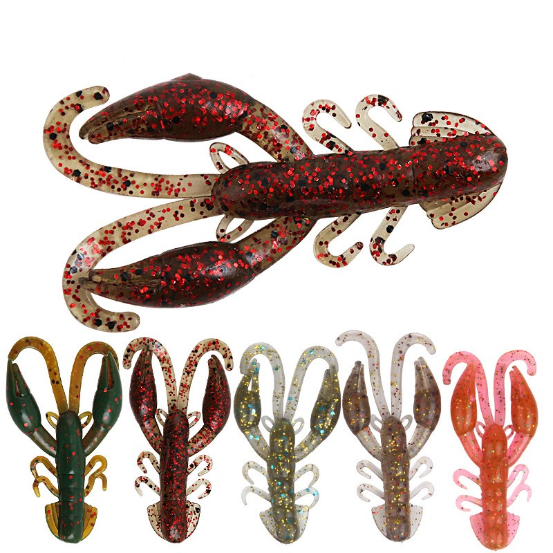 Fishy Flavor Rolled Tail Shrimp Fake Lobster Lure Soft Bait Simulation Worm Weever Topmouth Culter