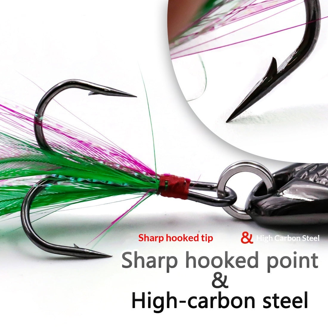 Metal JJ Sequin Lure Bait Rose Gold And Gun Black
