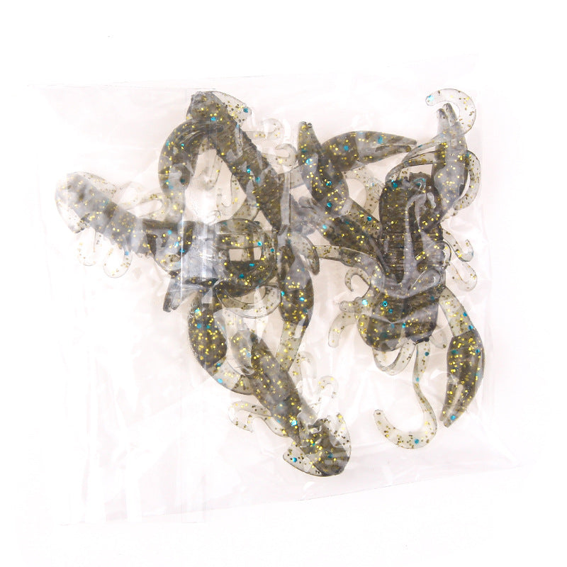 Fishy Flavor Rolled Tail Shrimp Fake Lobster Lure Soft Bait Simulation Worm Weever Topmouth Culter