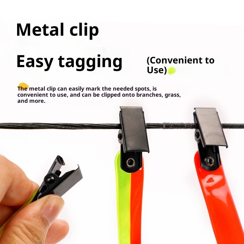 Outdoor Archery Fluorescent Ribbon Clip PVC Road Sign Clip
