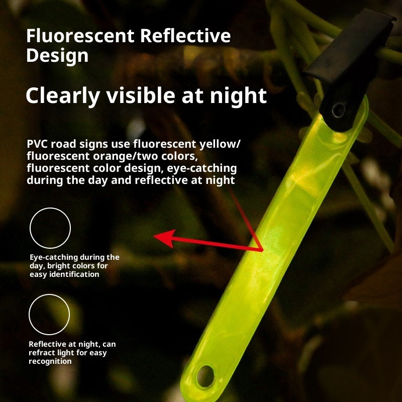 Outdoor Archery Fluorescent Ribbon Clip PVC Road Sign Clip