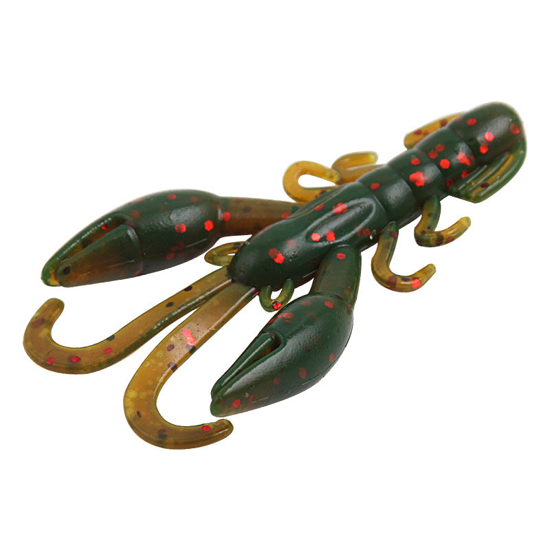 Fishy Flavor Rolled Tail Shrimp Fake Lobster Lure Soft Bait Simulation Worm Weever Topmouth Culter