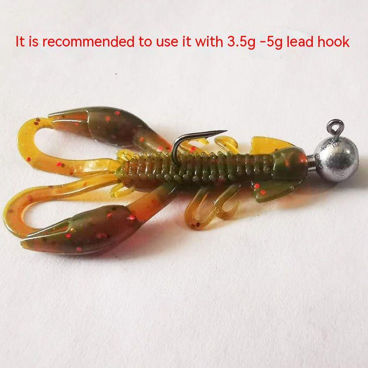 Fishy Flavor Rolled Tail Shrimp Fake Lobster Lure Soft Bait Simulation Worm Weever Topmouth Culter