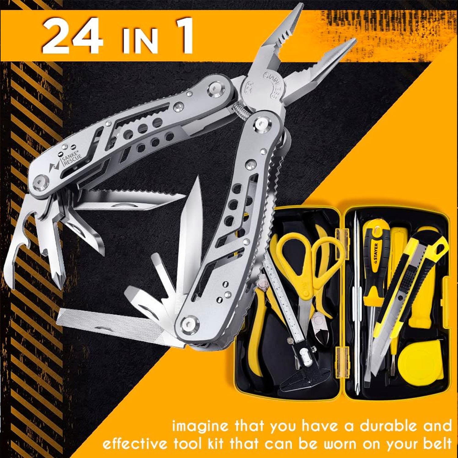 24 In 1 Multifunctional Universal Diagonal Pliers Hardware