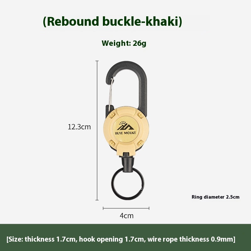 Tactical Easy Pull Retractable Buckle for Outdoor Camping