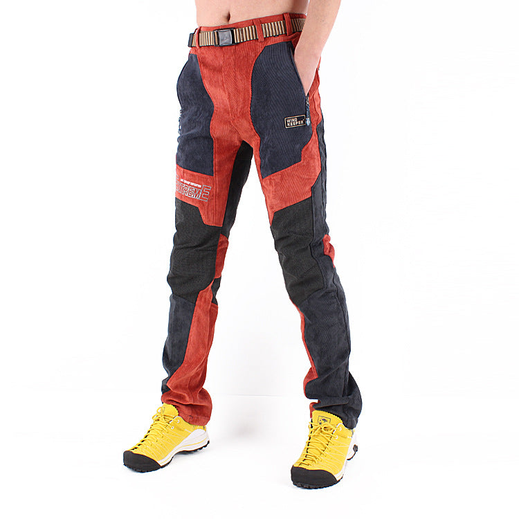 Winter Waterproof Outdoor Slim Hiking Fleece Pants For Men