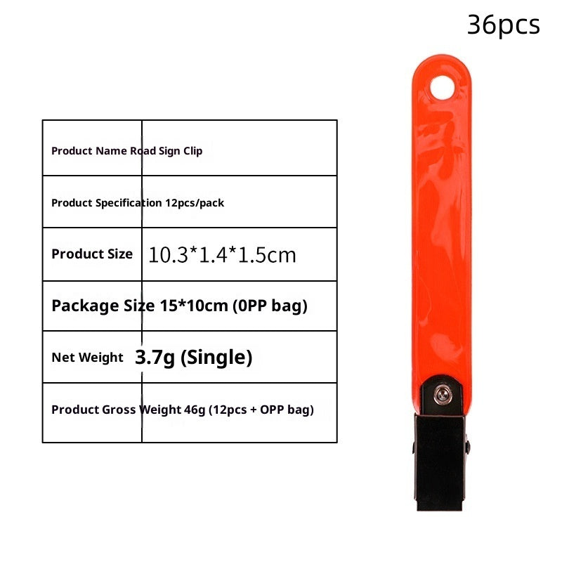 Outdoor Archery Fluorescent Ribbon Clip PVC Road Sign Clip