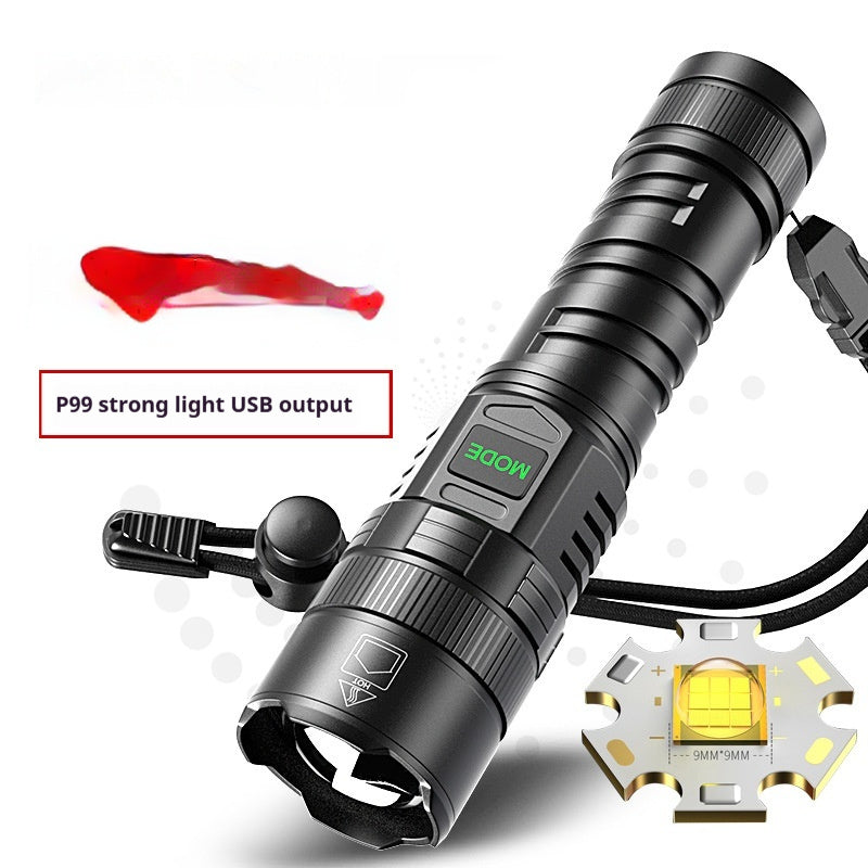 USB Electric Display Camping Portable Flashlight