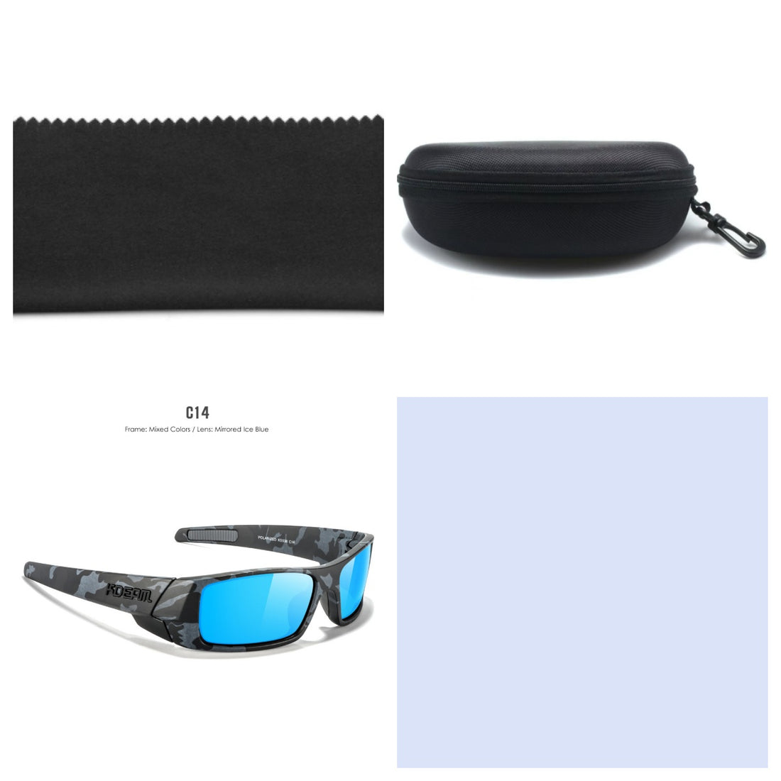 New Outdoor Sports Polarized Sunglasses Square Versatile Eye Protection Colorful Sunglasses