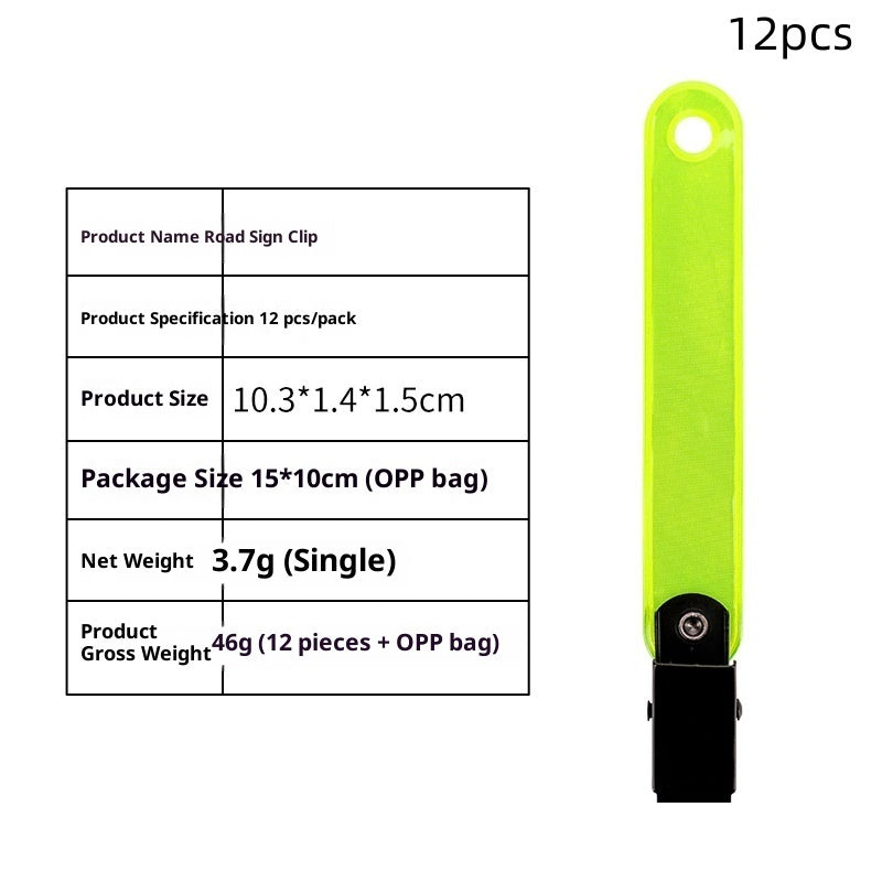 Outdoor Archery Fluorescent Ribbon Clip PVC Road Sign Clip