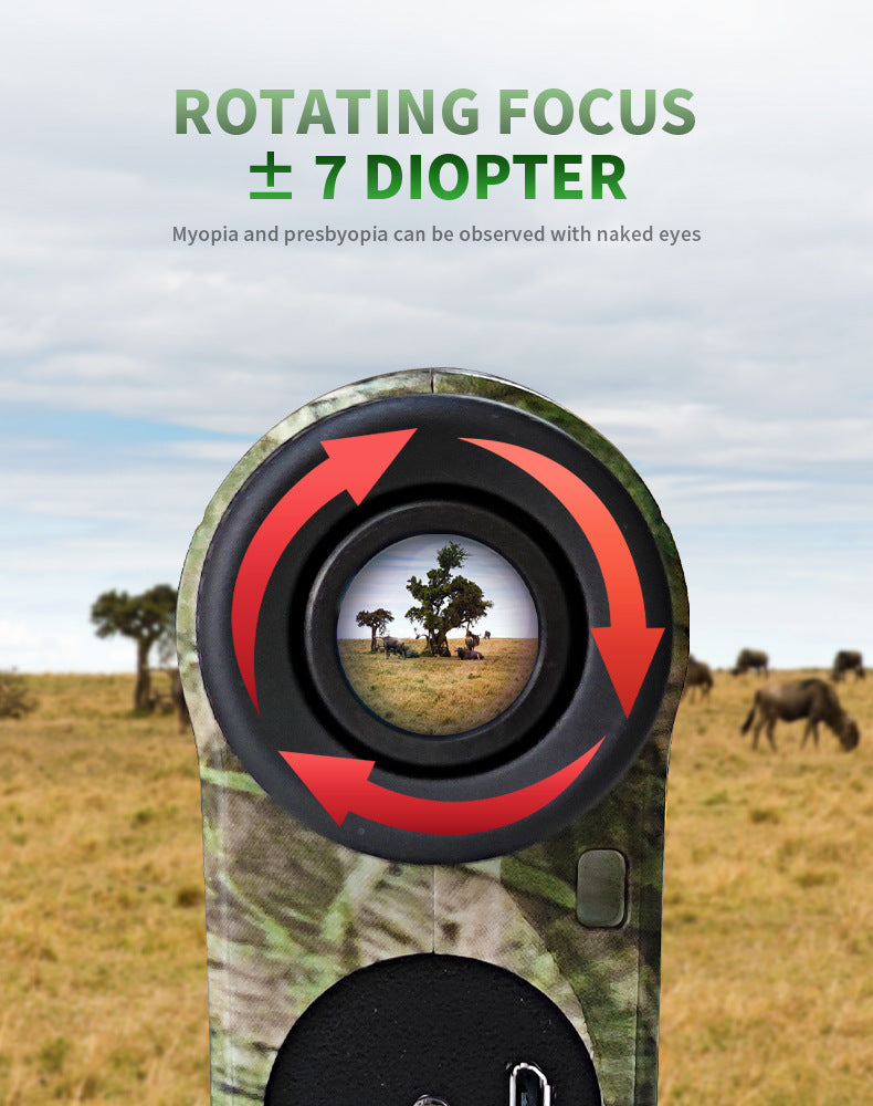 Camouflage Golf Rangefinder Hunting Version Charging Telescope Range 1000m