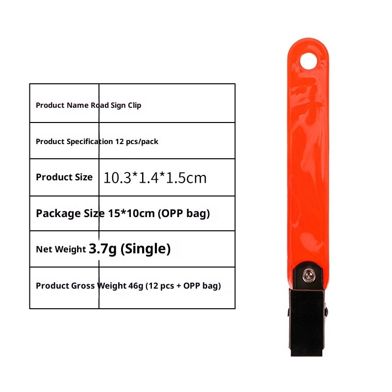 Outdoor Archery Fluorescent Ribbon Clip PVC Road Sign Clip