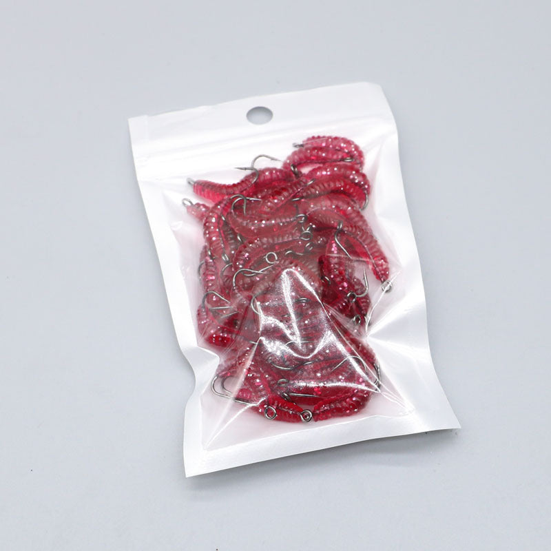Bionic Maggots With Hook Soft Bait Lure Suit