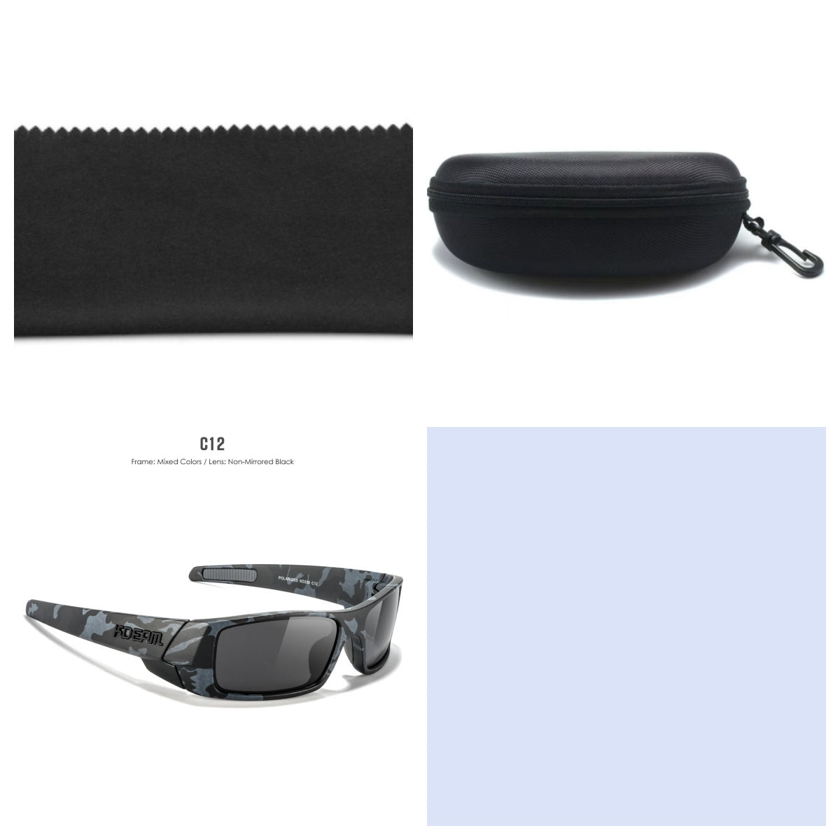New Outdoor Sports Polarized Sunglasses Square Versatile Eye Protection Colorful Sunglasses